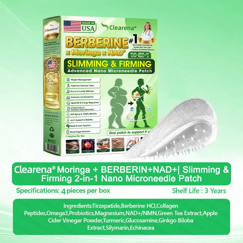 𝐎𝐟𝐟𝐢𝐜𝐢𝐚𝐥 𝐔𝐒 𝐒𝐭𝐨𝐫𝐞 🇺🇸  | 🧑‍⚕️🩺 𝐂𝐥𝐞𝐚𝐫𝐞𝐧𝐚® Moringa · Berberine × NAD+ 𝟏𝟎-𝐢𝐧-𝟏 𝐀𝐝𝐯𝐚𝐧𝐜𝐞𝐝 𝐍𝐚𝐧𝐨 𝐌𝐢𝐜𝐫𝐨𝐧𝐞𝐞𝐝𝐥𝐞 𝐏𝐚𝐭𝐜𝐡 — 𝐎𝐧𝐜𝐞 𝐃𝐚𝐢𝐥𝐲, 𝐕𝐢𝐬𝐢𝐛𝐥𝐞 𝐑𝐞𝐬𝐮𝐥𝐭𝐬 𝐢𝐧 𝟕 𝐃𝐚𝐲𝐬